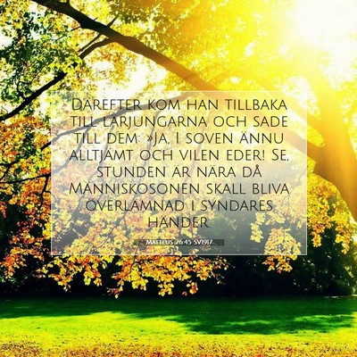 Matteus 26:45 SV1917 Bild av bibelvers