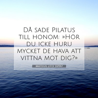 Matteus 27:13 SV1917 Bild av bibelvers