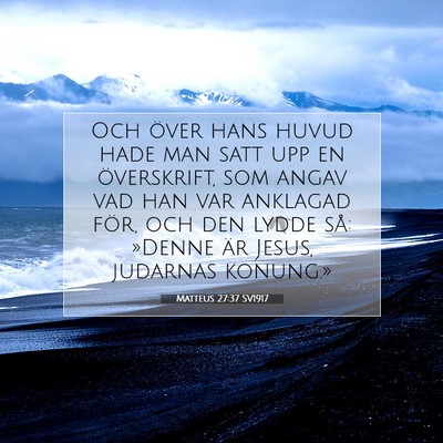Matteus 27:37 SV1917 Bild av bibelvers