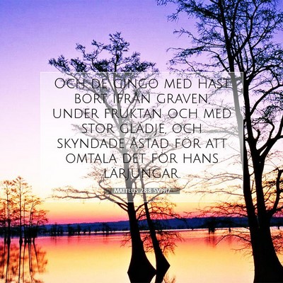 Matteus 28:8 Bibelvers Förklarad