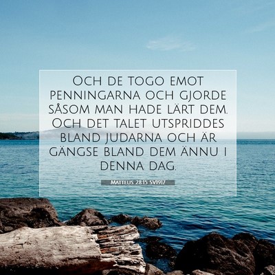 Matteus 28:15 Bibelvers Förklarad