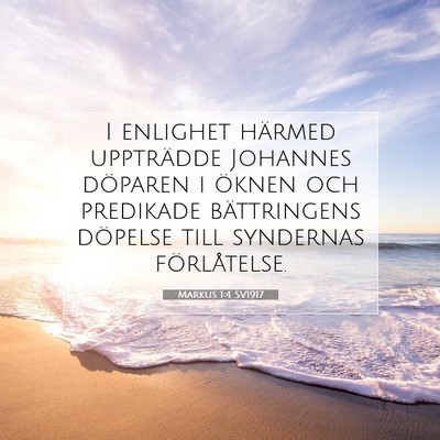 Markus 1:4 SV1917 Bild av bibelvers