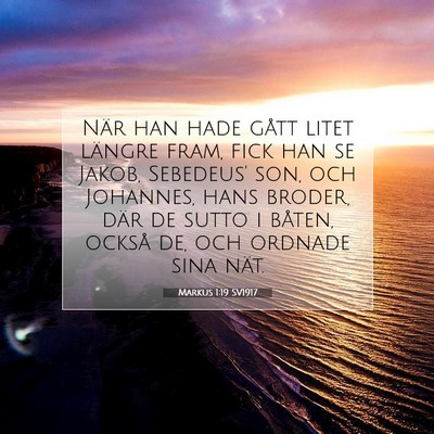 Markus 1:19 SV1917 Bild av bibelvers