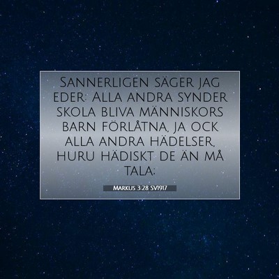 Markus 3:28 Bibelvers Förklarad