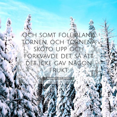 Markus 4:7 Bibelvers Förklarad
