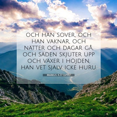 Markus 4:27 Bibelvers Förklarad