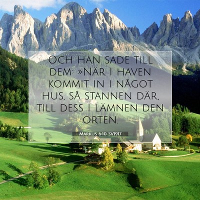 Markus 6:10 Bibelvers Förklarad