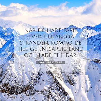 Markus 6:53 SV1917 Bild av bibelvers