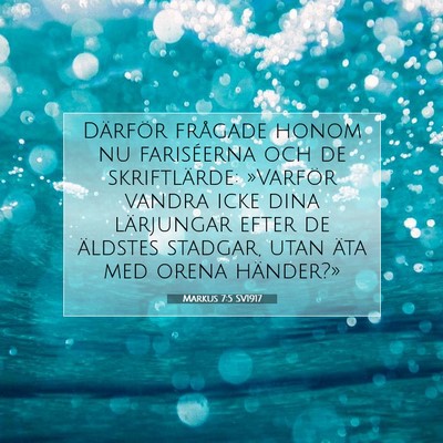 Markus 7:5 Bibelvers Förklarad