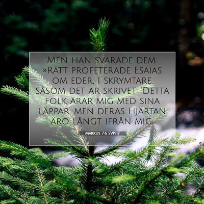 Markus 7:6 Bibelvers Förklarad