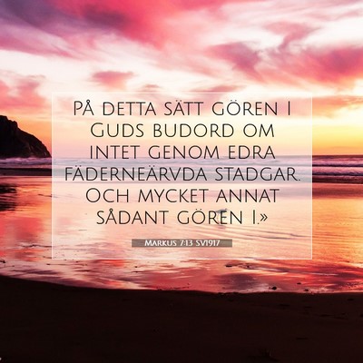 Markus 7:13 Bibelvers Förklarad
