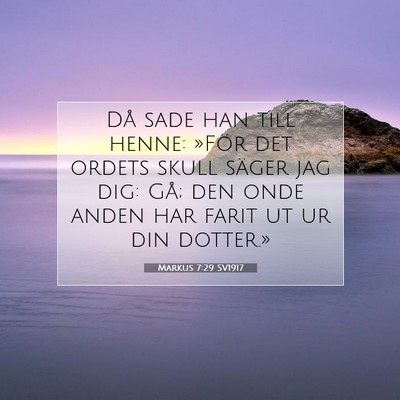 Markus 7:29 Bibelvers Förklarad