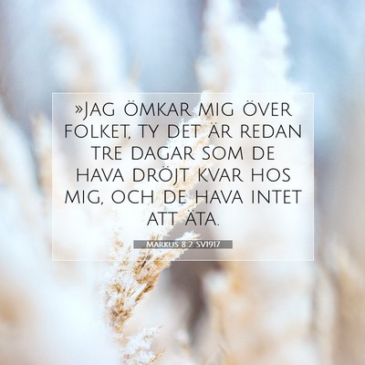 Markus 8:2 Bibelvers Förklarad