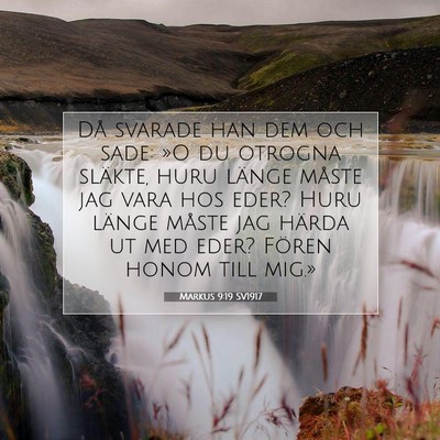 Markus 9:19 SV1917 Bild av bibelvers