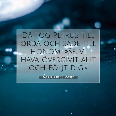 Markus 10:28 Bibelvers Förklarad