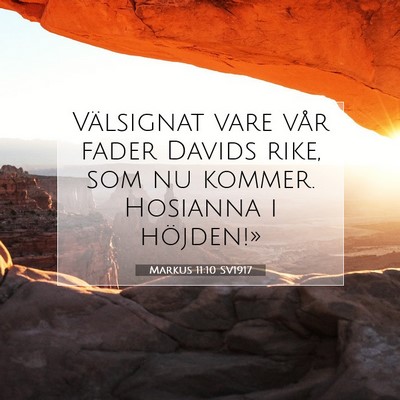Markus 11:10 SV1917 Bild av bibelvers