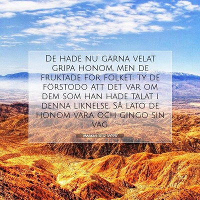 Markus 12:12 Bibelvers Förklarad