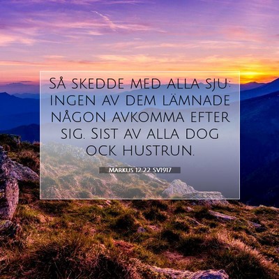Markus 12:22 Bibelvers Förklarad