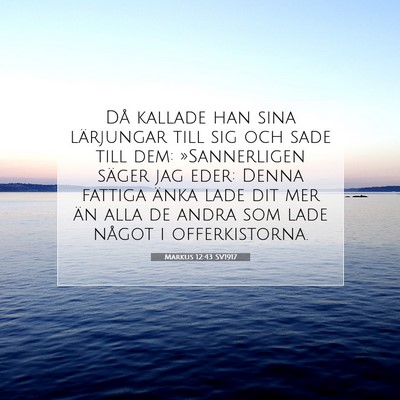 Markus 12:43 Bibelvers Förklarad