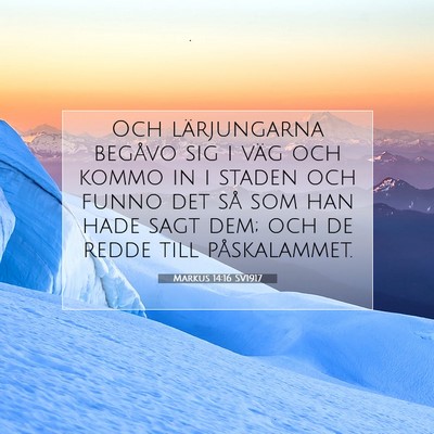 Markus 14:16 Bibelvers Förklarad