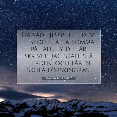 Markus 14:27 SV1917 Bild av bibelvers