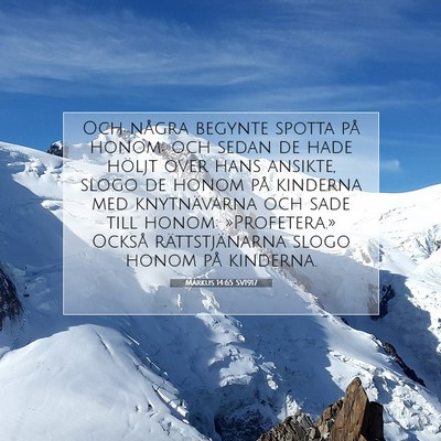 Markus 14:65 SV1917 Bild av bibelvers