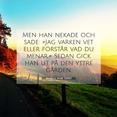 Markus 14:68 Bibelvers Förklarad