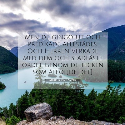 Markus 16:20 SV1917 Bild av bibelvers