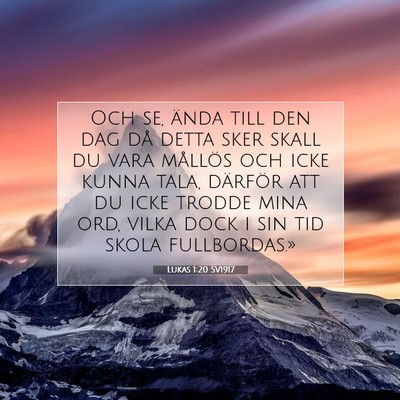 Lukas 1:20 Bibelvers Förklarad
