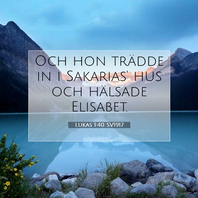 Lukas 1:40 Bibelvers Förklarad