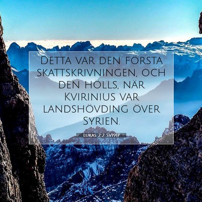 Lukas 2:2 Bibelvers Förklarad