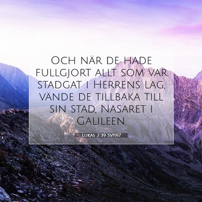 Lukas 2:39 Bibelvers Förklarad