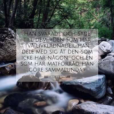 Lukas 3:11 Bibelvers Förklarad