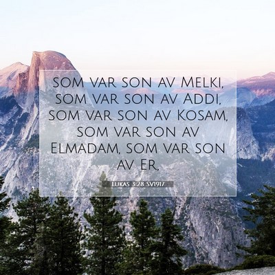 Lukas 3:28 Bibelvers Förklarad