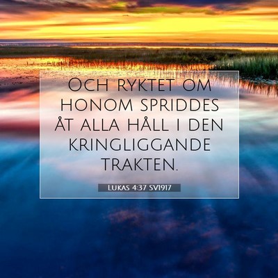 Lukas 4:37 Bibelvers Förklarad