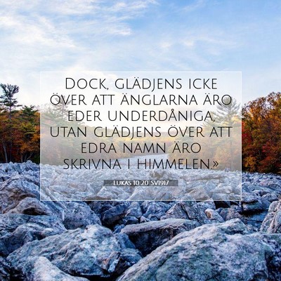 Lukas 10:20 SV1917 Bild av bibelvers