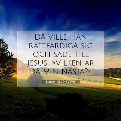 Lukas 10:29 SV1917 Bild av bibelvers