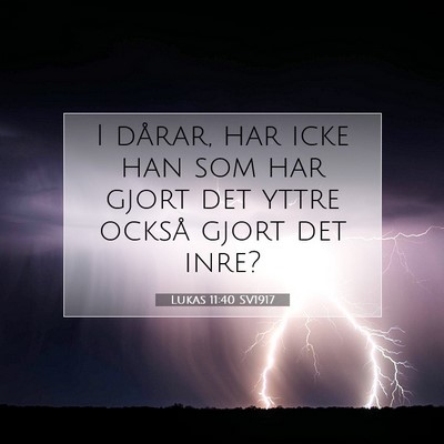Lukas 11:40 SV1917 Bild av bibelvers