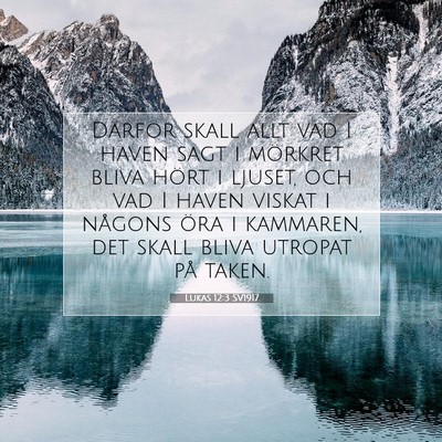 Lukas 12:3 SV1917 Bild av bibelvers
