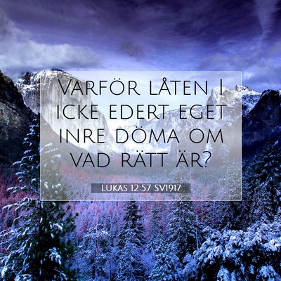 Lukas 12:57 SV1917 Bild av bibelvers