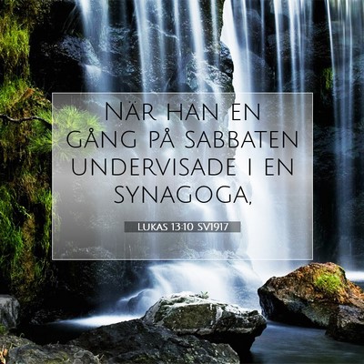 Lukas 13:10 SV1917 Bild av bibelvers