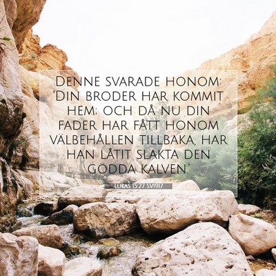 Lukas 15:27 Bibelvers Förklarad
