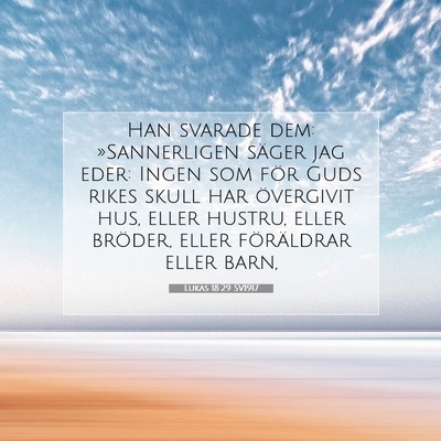Lukas 18:29 Bibelvers Förklarad