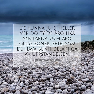 Lukas 20:36 SV1917 Bild av bibelvers