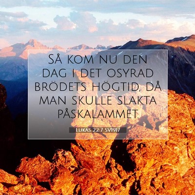 Lukas 22:7 Bibelvers Förklarad