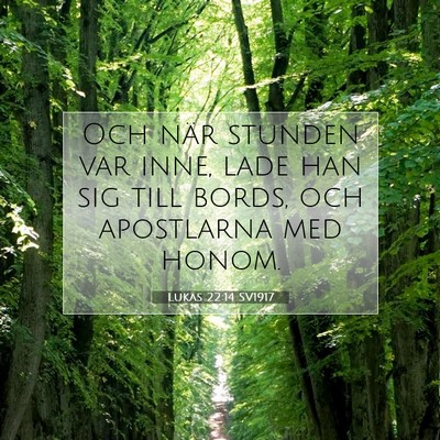 Lukas 22:14 Bibelvers Förklarad