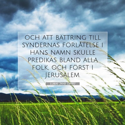 Lukas 24:47 SV1917 Bild av bibelvers