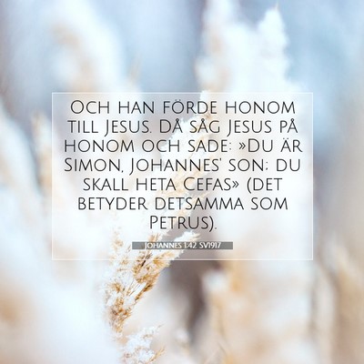 Johannes 1:42 SV1917 Bild av bibelvers