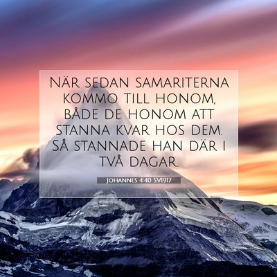 Johannes 4:40 Bibelvers Förklarad