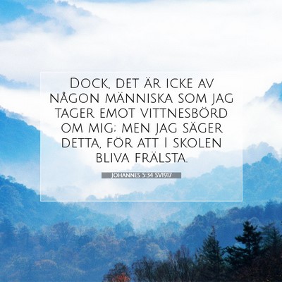 Johannes 5:34 SV1917 Bild av bibelvers